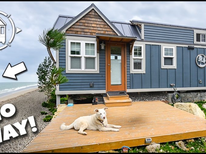 Young couple’s LUXURY TINY HOME in coastal tiny home village Houses Tiny